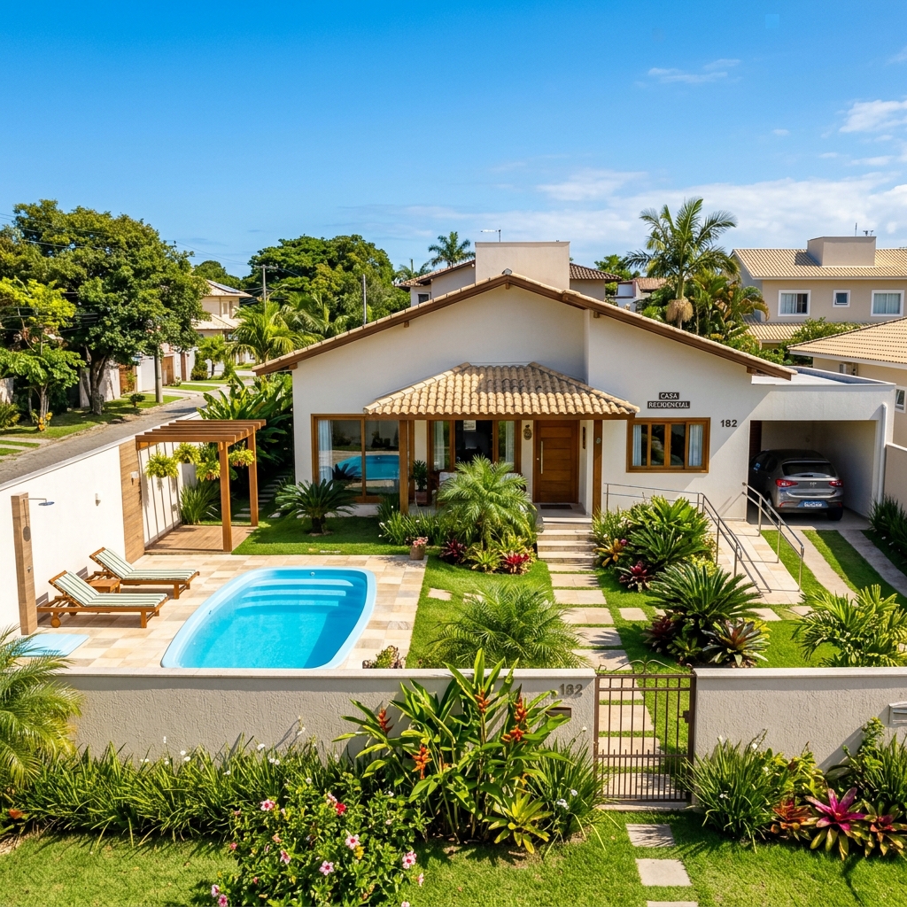 Casa Padrão com Piscina