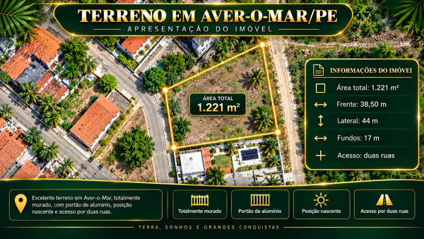 Terreno de 450 m² na Praia de Aver o Mar (Próximo ao LUP Club) — foto 1
