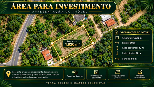 Área de 1.920 m² para Investimento em Aver o Mar (Acesso por 2 Ruas) — foto 1