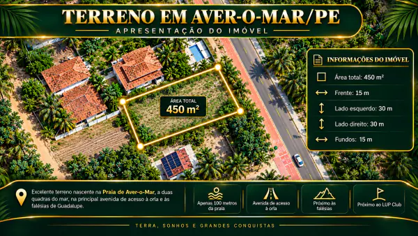 Área Premium de 1.024 m² em Aver o Mar (Acesso por 3 Ruas) — foto 1