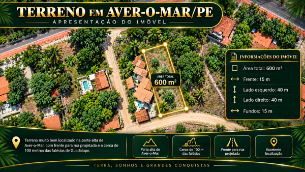 Terreno de 600 m² a 100m das Falésias na Praia de Aver o Mar — foto 1