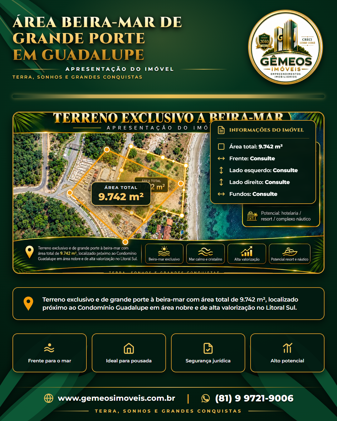 Área Beira-Mar de Grande Porte em Guadalupe — foto 1